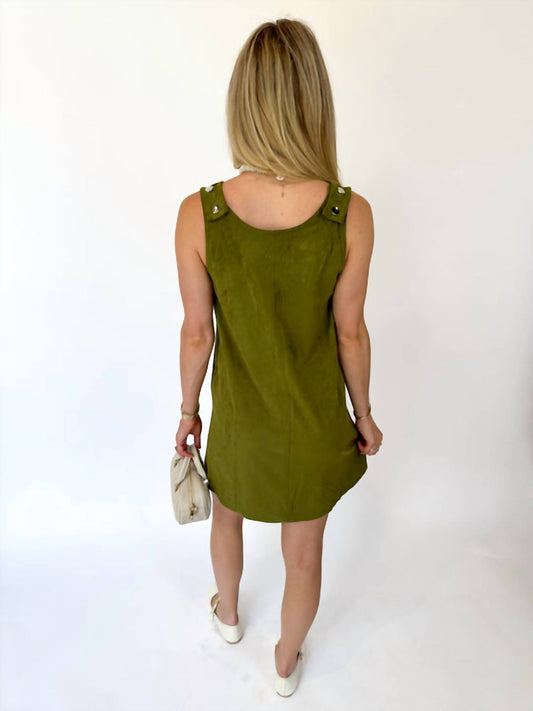 Needii - Suede Overall Mini Dress
