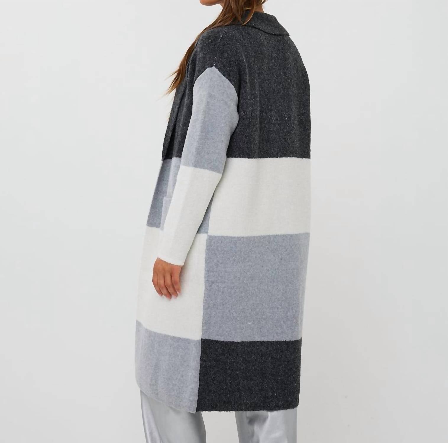 Esqualo - Colour Block Long Cardigan