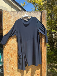 Sympli Women's Chop Tonic Top in navy - women's long sleeve top