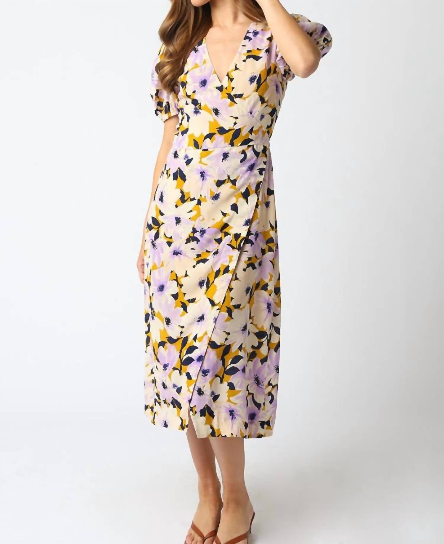 Olivaceous - Camila Floral Midi Dress