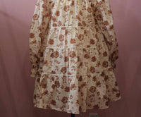 Aureum Embroidered Tiered Mini Dress in camel - women's dress - detail view