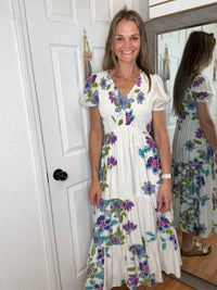 Hayden La - Kristen Floral Midi Tiered Dress