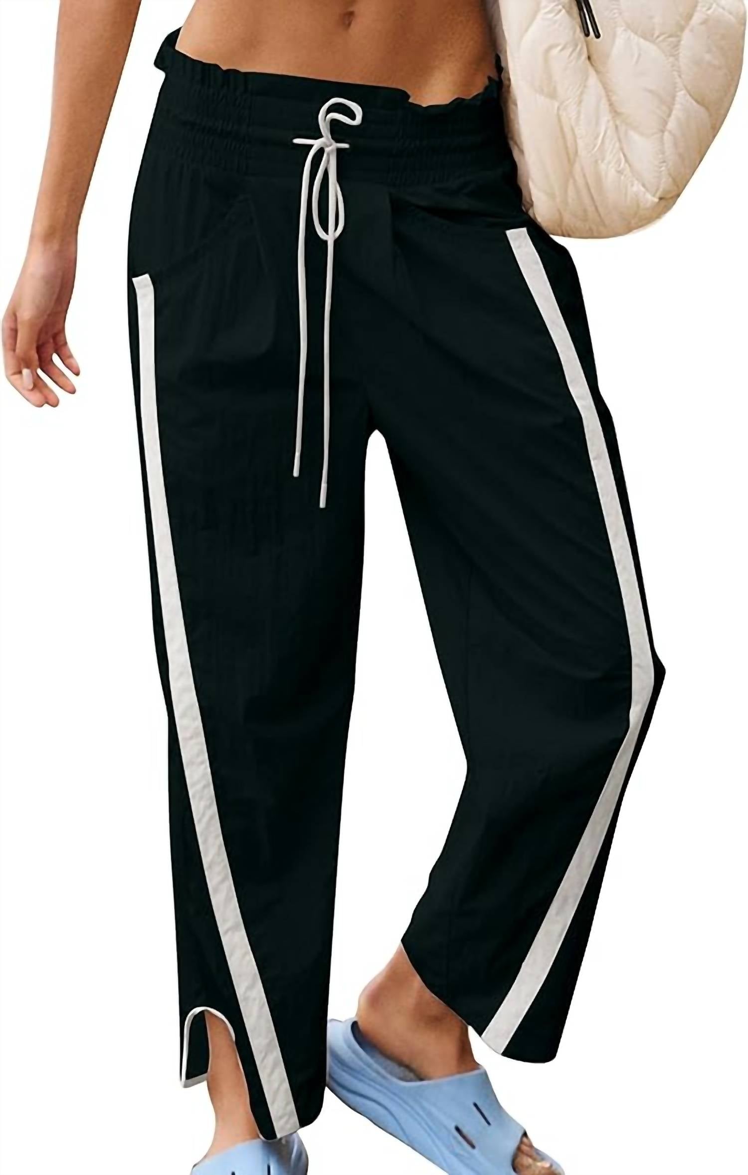 Bucketlist - Windbreaker Pants With Contrast Stripe