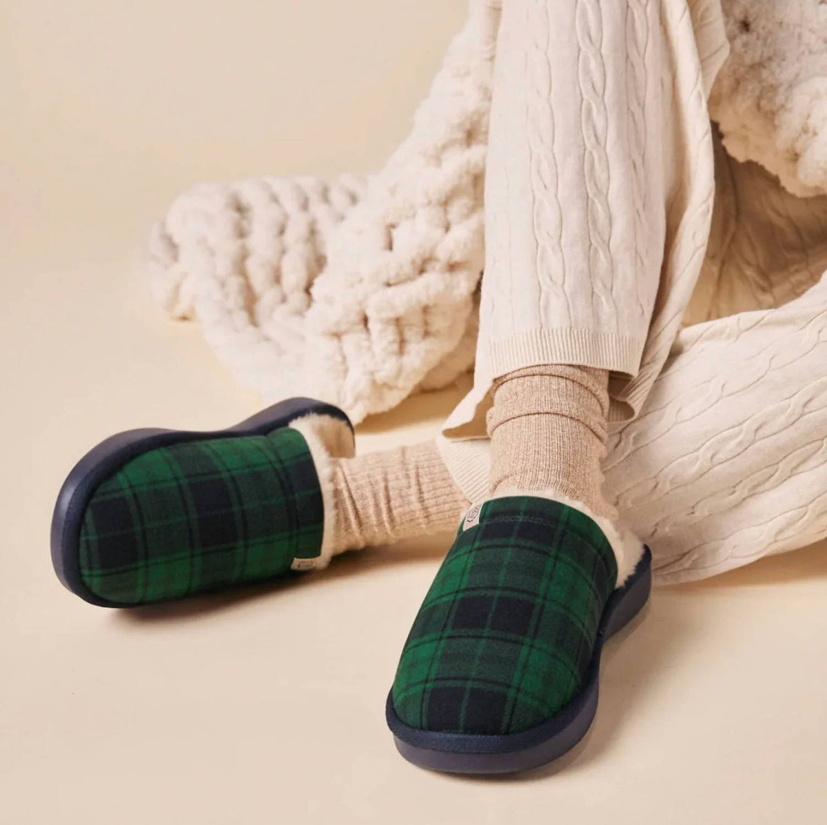 Brunch - Women's Essential Plaid Shearling Slippers