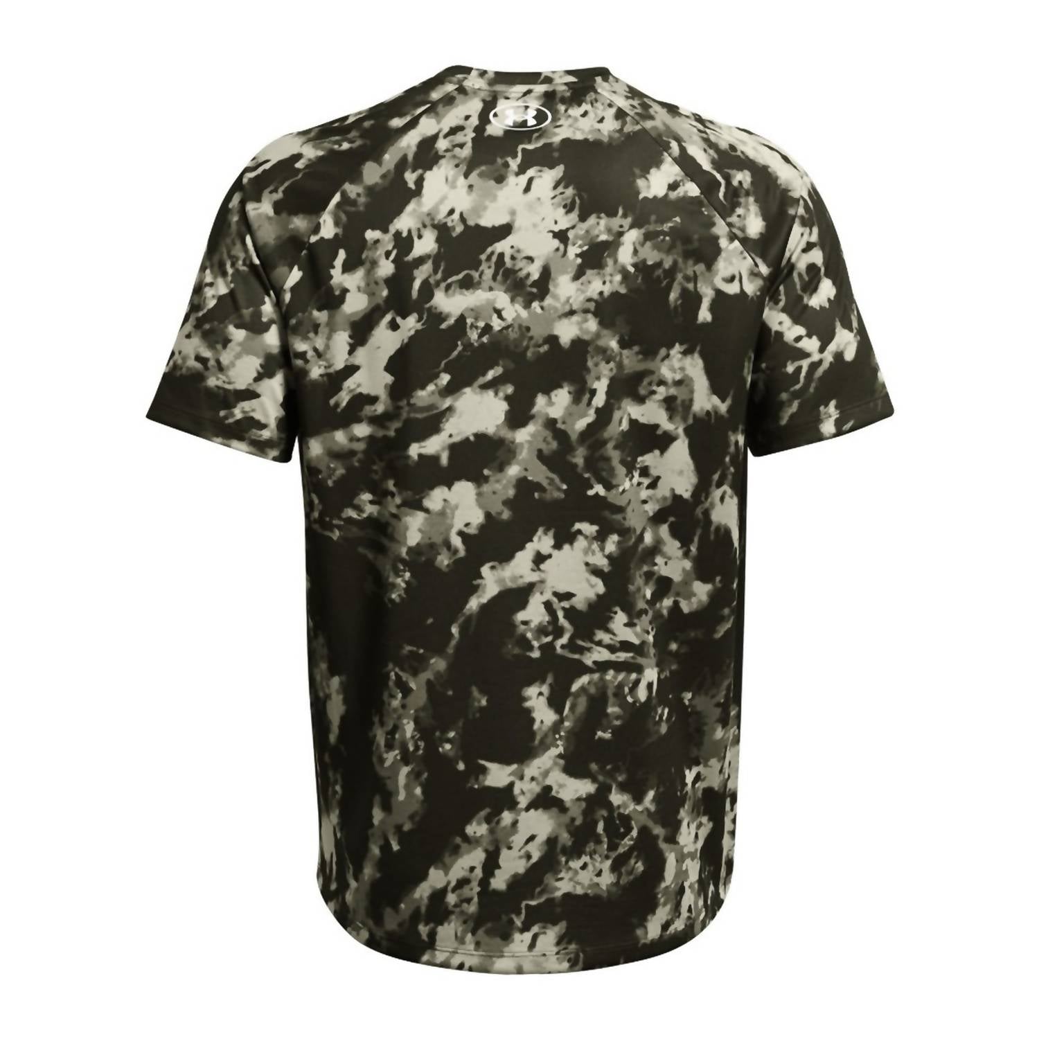 UNDER ARMOUR Men's Tech Abc Camo T-shirt in green - men's t-shirt - detail view
