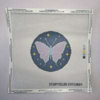 Storyteller Stitchery Lunar Moth Modern Needlepoint Kit in n a - item