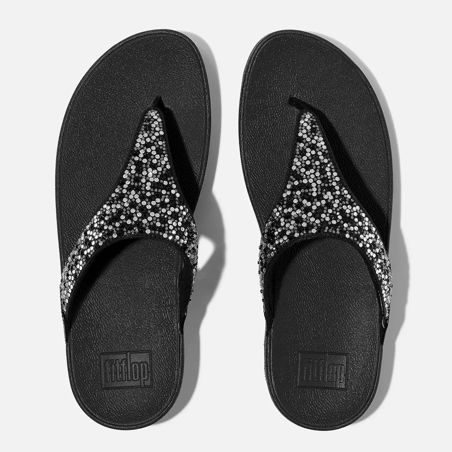 Fitflop - Women's Lulu Crystal-mix Toe-post Sandals