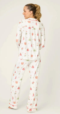 Pj Salvage - Feline Festive Cat Print Pajama Set