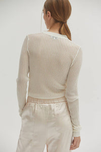Crescent - Tina Long Sleeve Slim Fit Knit Top