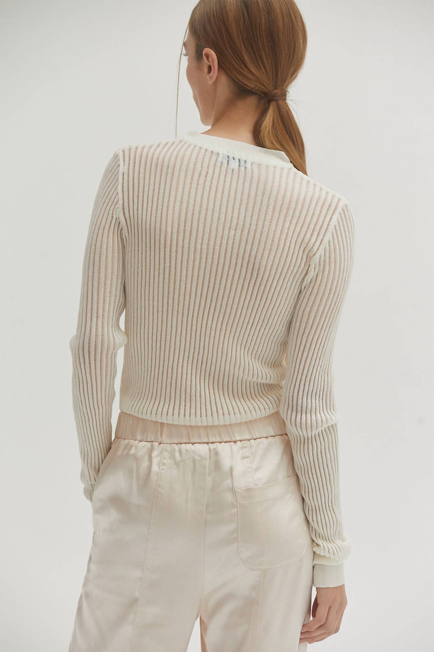 Crescent - Tina Long Sleeve Slim Fit Knit Top