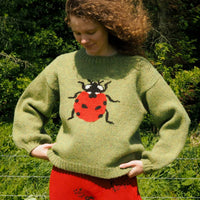 Rosa Clothing - LadyBug Ribbed Knit Sweater