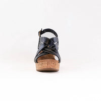 Clarks Women's Sabina Sling Cork-wrapped Wedge in black black - women's sandal - alternate view