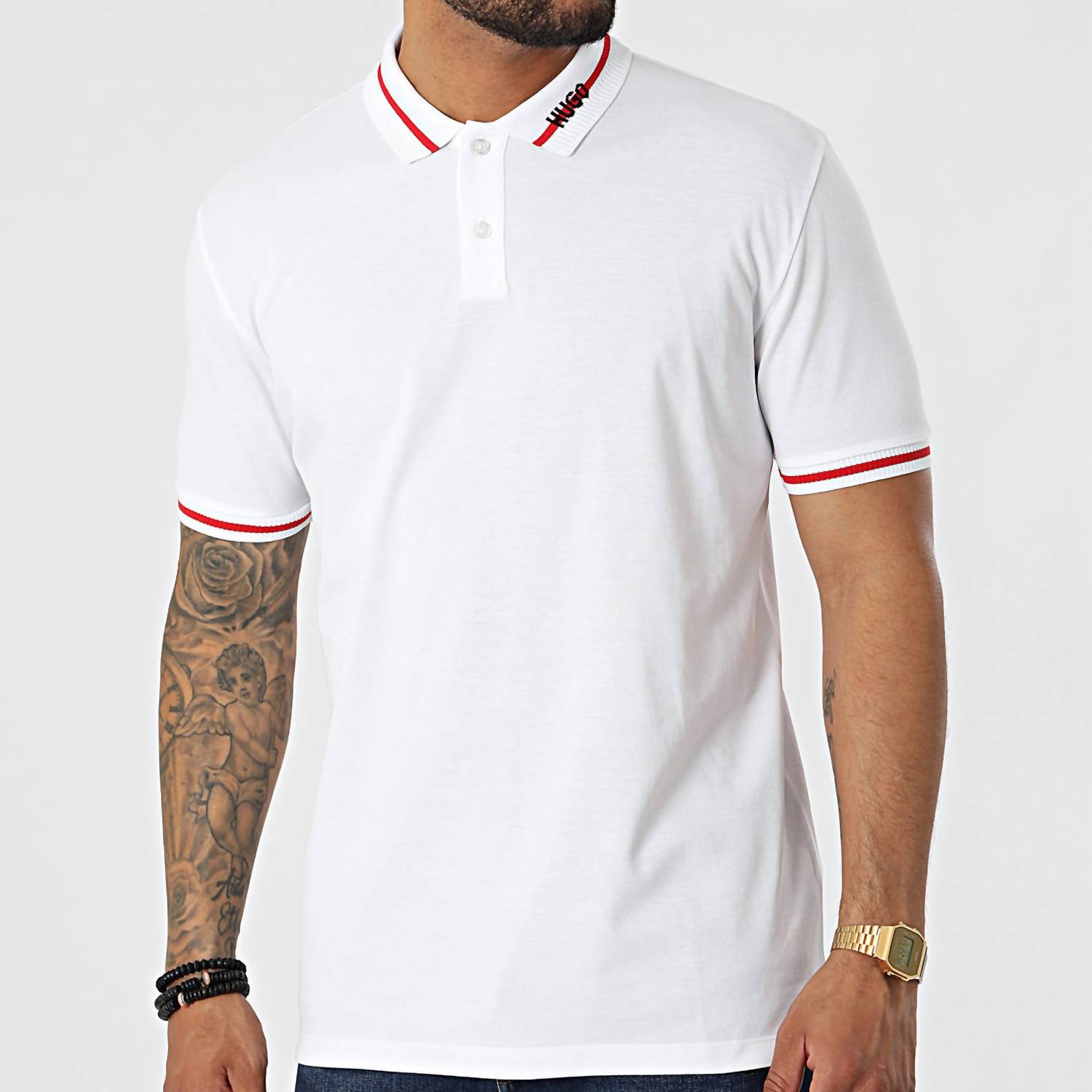 Hugo - Cotton Pique Short-sleeved Polo Shirt