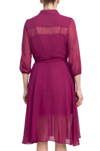 Nanette Lepore - Collared Button Down Chiffon Dress