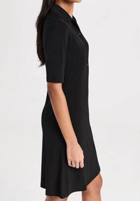 Vince - Elbow-sleeve Polo Dress