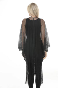 Joseph Ribkoff - Fringe Open Stitch Longline Cover-up