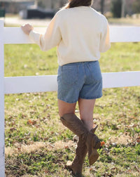 Wishlist - High Waisted Denim Shorts