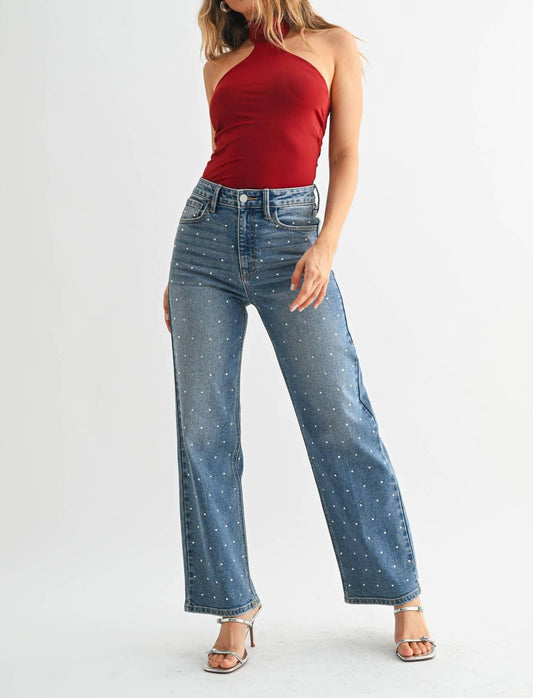 Jbd. - Rhinestone Vintage Straight Leg Jeans