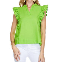 Jade - eyelet sleeve top