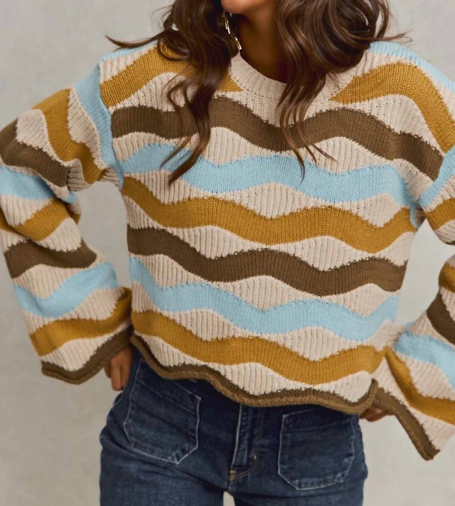 So Me - Wavy Stripe Sweater