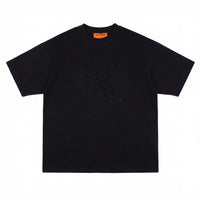 knotWTR Rhinestone Short Sleeve K-shirt in black - women's t-shirt - view 7