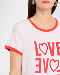 Cinq A Sept - Rhinestone Love Ringer Tee