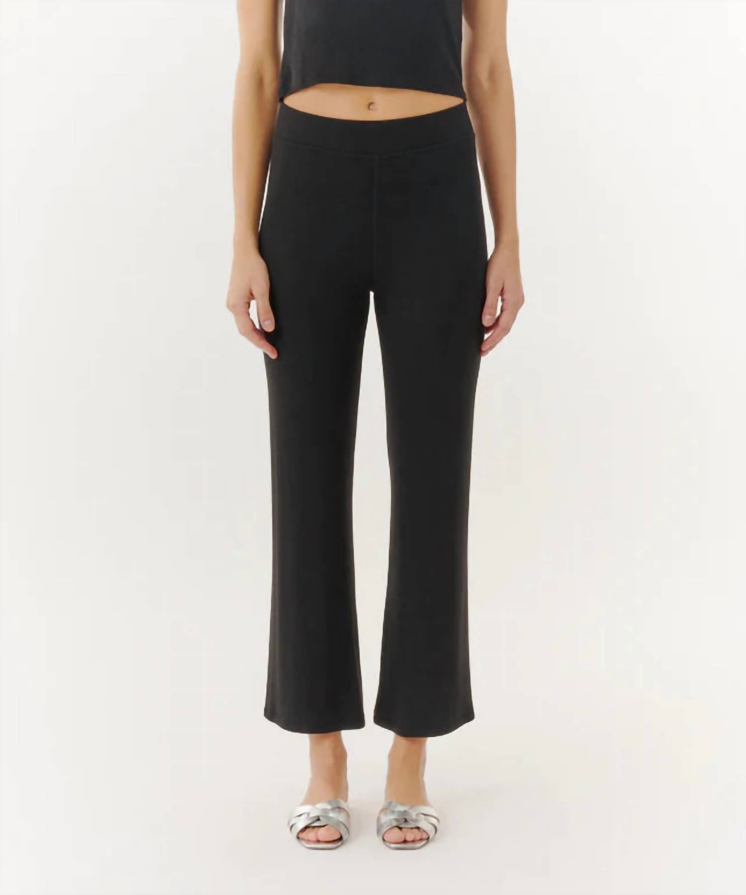 Atm - Modal Rib Cropped Kick Flare Pant