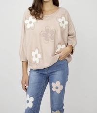 Frank Lyman - Floral Crew Neck Sweater