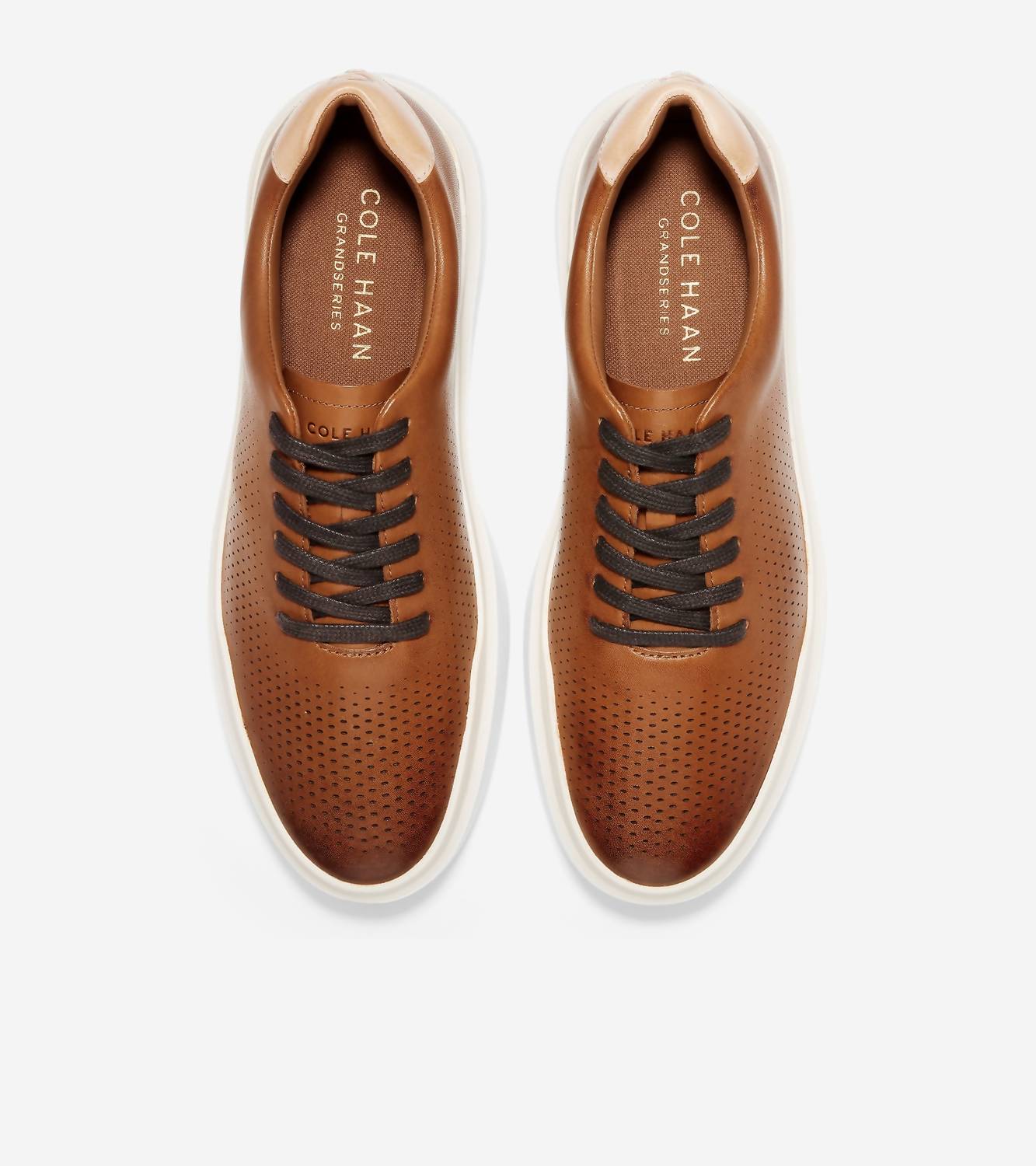 COLE HAAN Men's Grandpro Rally Shoe in british tan ivory - men's sneaker - detail view