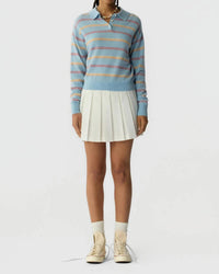 Guest In Residence - Collegiate Stripe Long Sleeve Polo