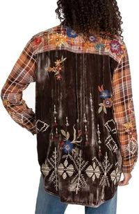 Johnny Was - Olivia Velvet Back Oversized Shirt