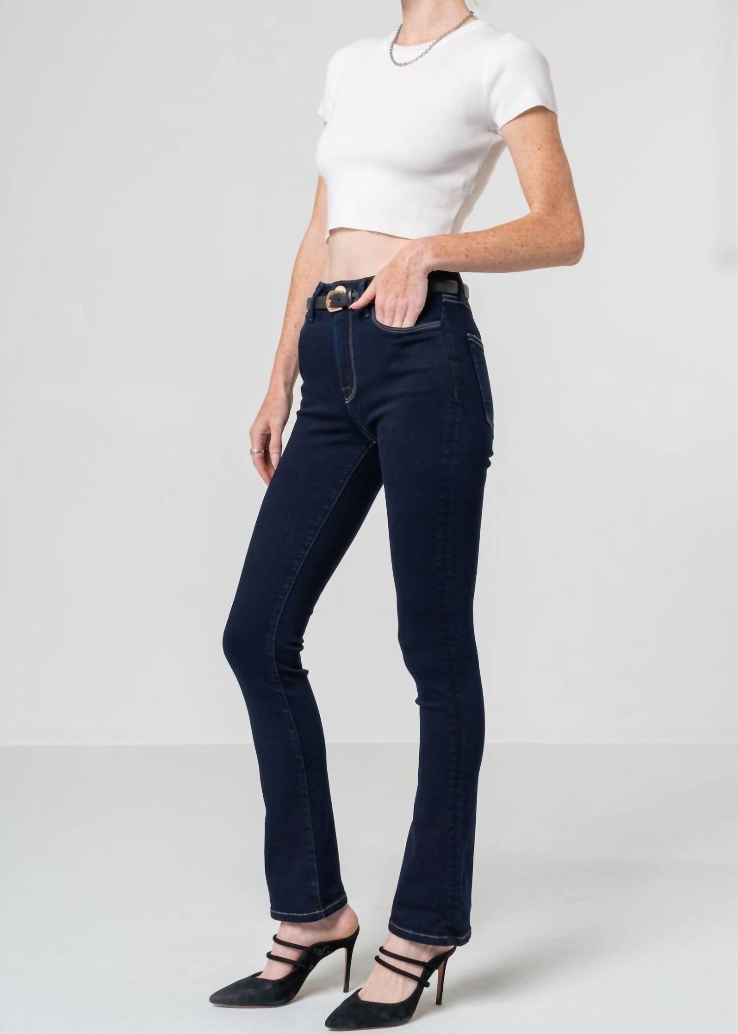 Noend - Cora Mid Rise Skinny Boot Jeans