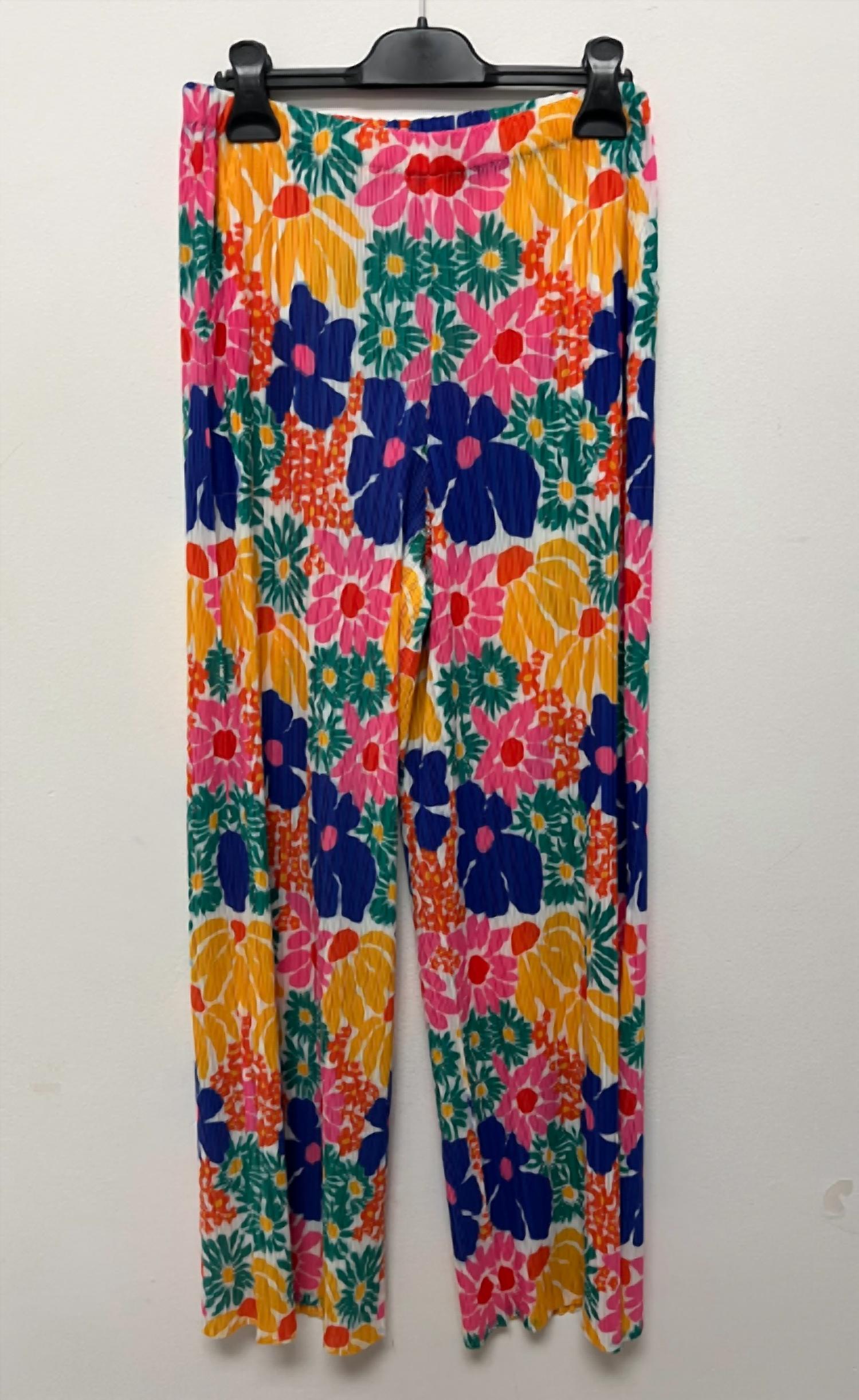 Leo Ugo Women's Polyester Pleated Pants in multicolor - women's pants