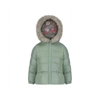 Weather Tamer - Girls' Faux Trim Jacket And Fleece Beanie Set