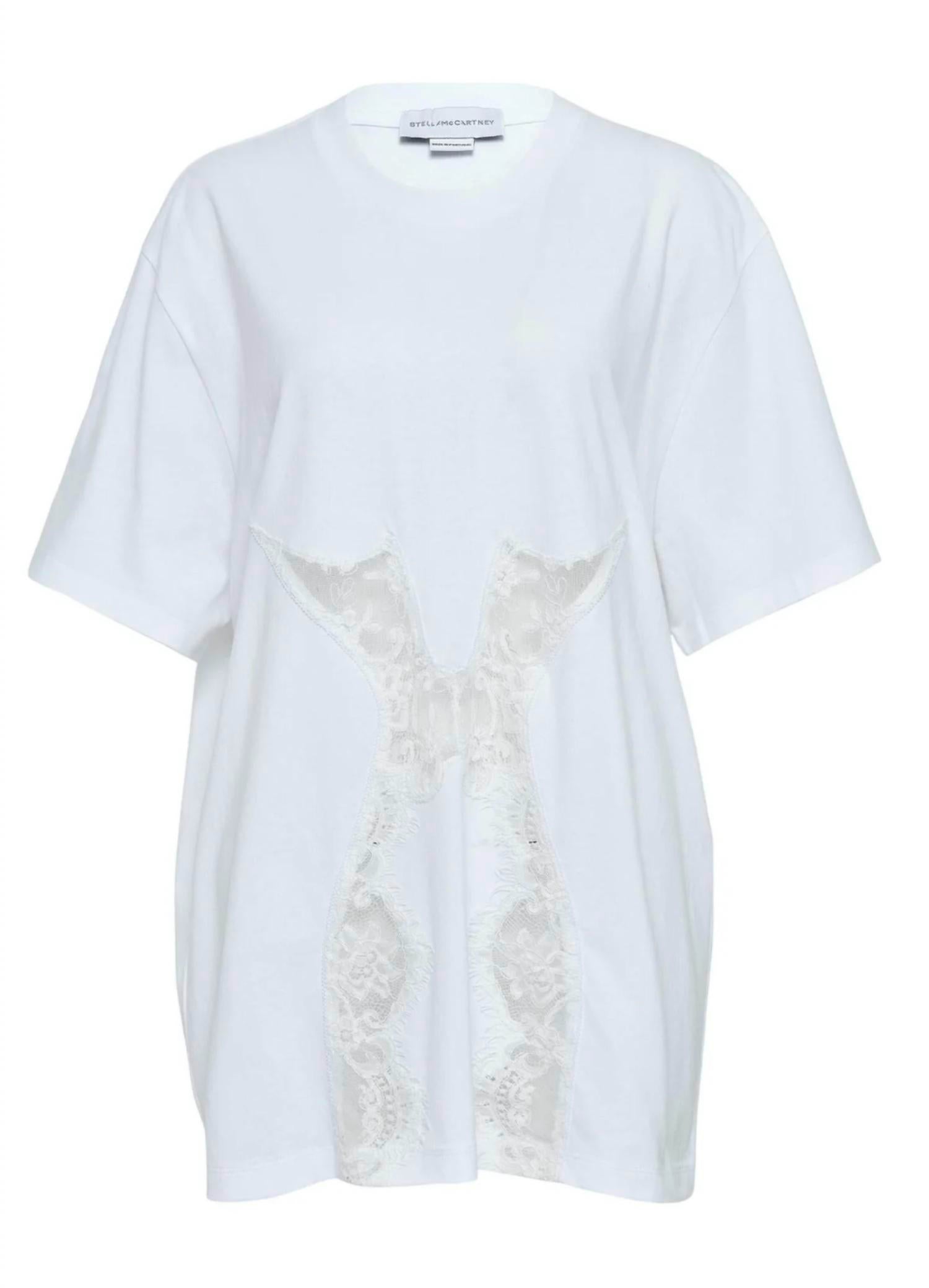 Stella McCartney Women's Lace Tshirt in white - women's dress