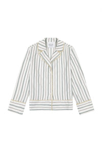 Marina Moscone - Women's Striped Cotton Pajama Set