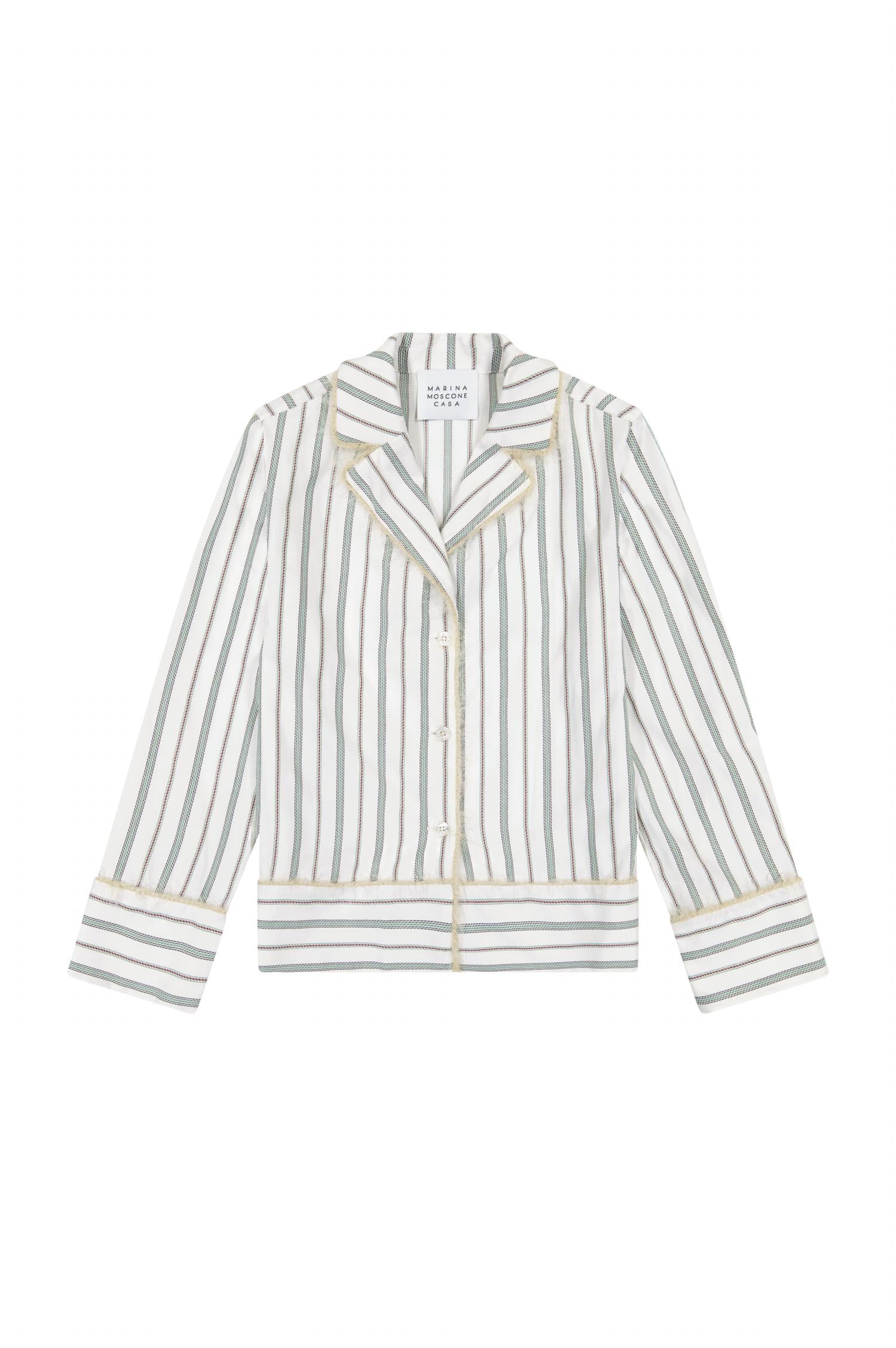 Marina Moscone - Women's Striped Cotton Pajama Set