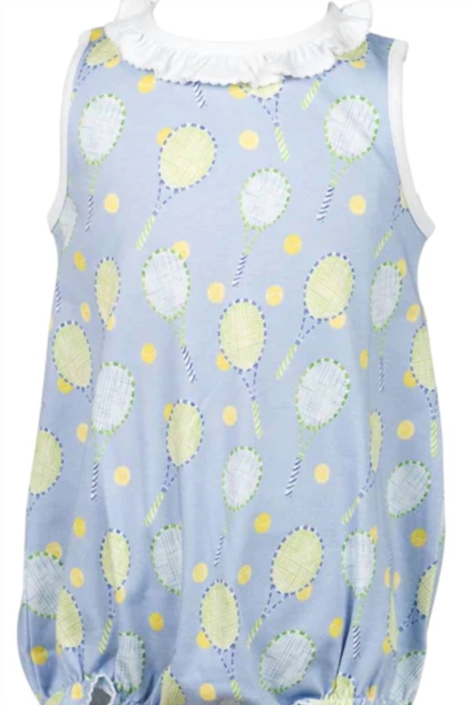 THE PROPER PEONY Girls Courtside Bubble Onesies in blue - kids' item - detail view