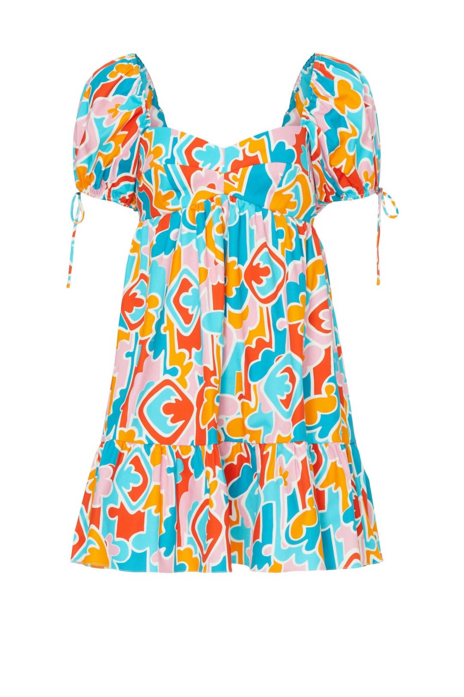 Amanda Uprichard Sicily Babydoll Mini Dress in miami print - women's dress - view 5