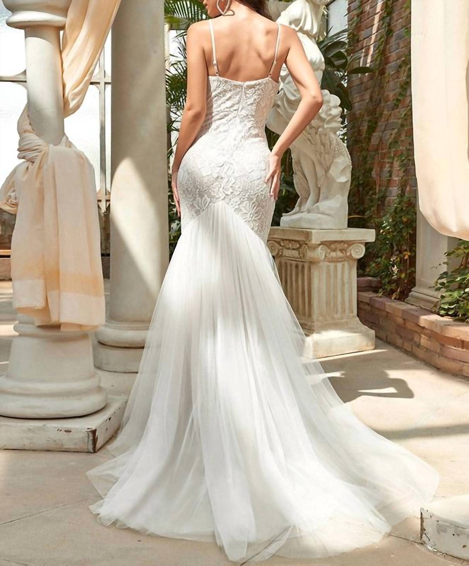 Ever-Pretty - Sleeveless Sweetheart Neck Split Wedding Dress