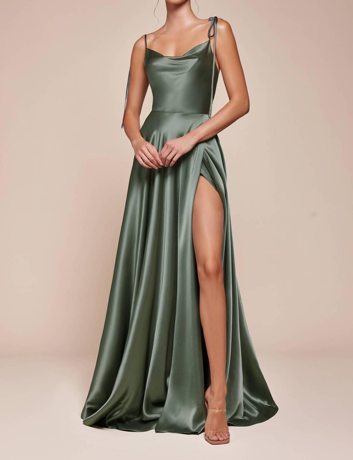 Ladivine - Satin A-line Formal Dress