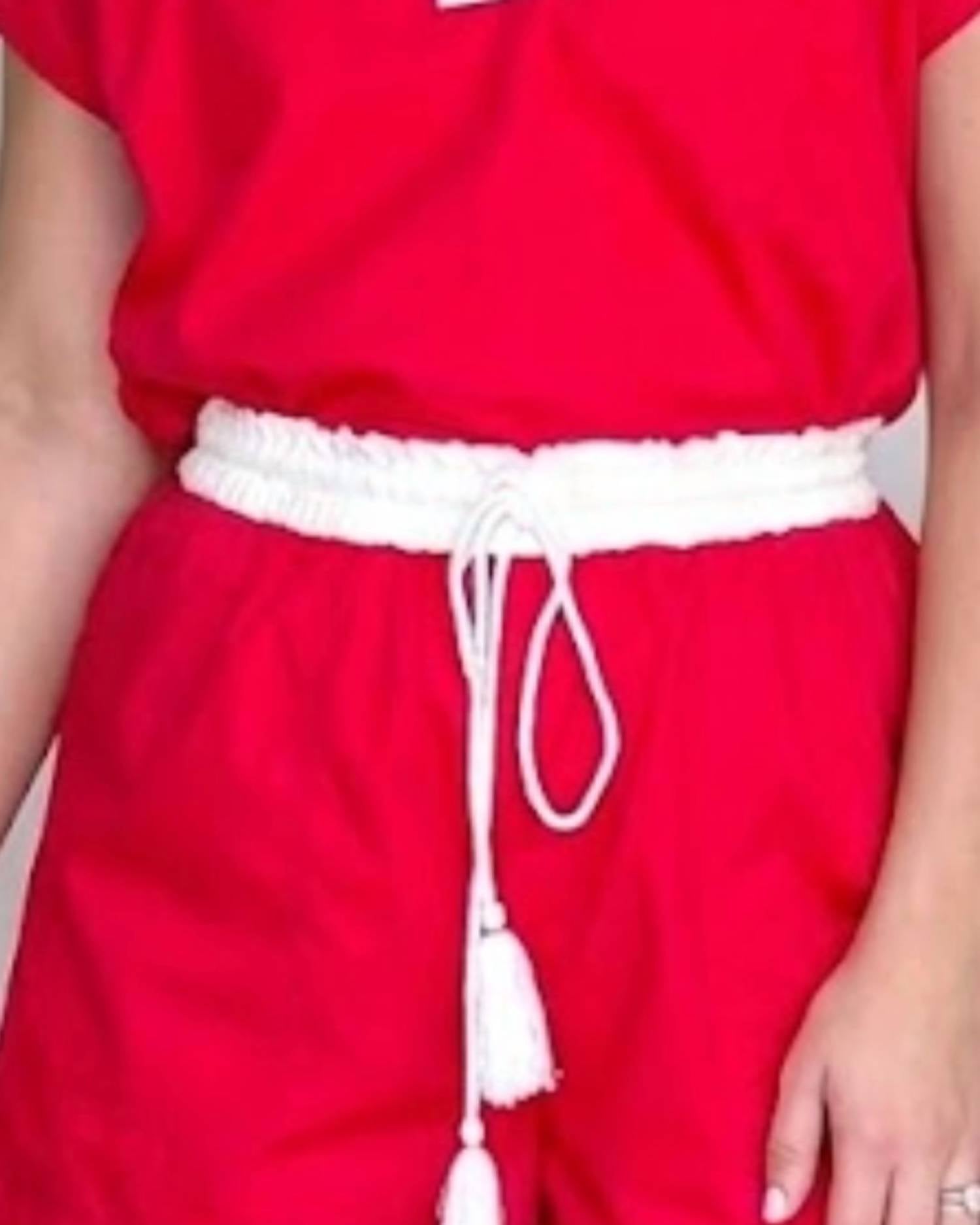 entro Rover Short Set in red - women's sleepwear - detail view
