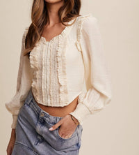 Listicle - Ruffled Reverie Chic Top