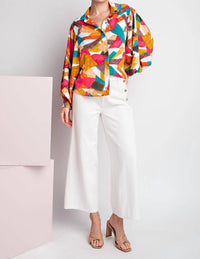 Ee:Some - Geometric Printed Blouse