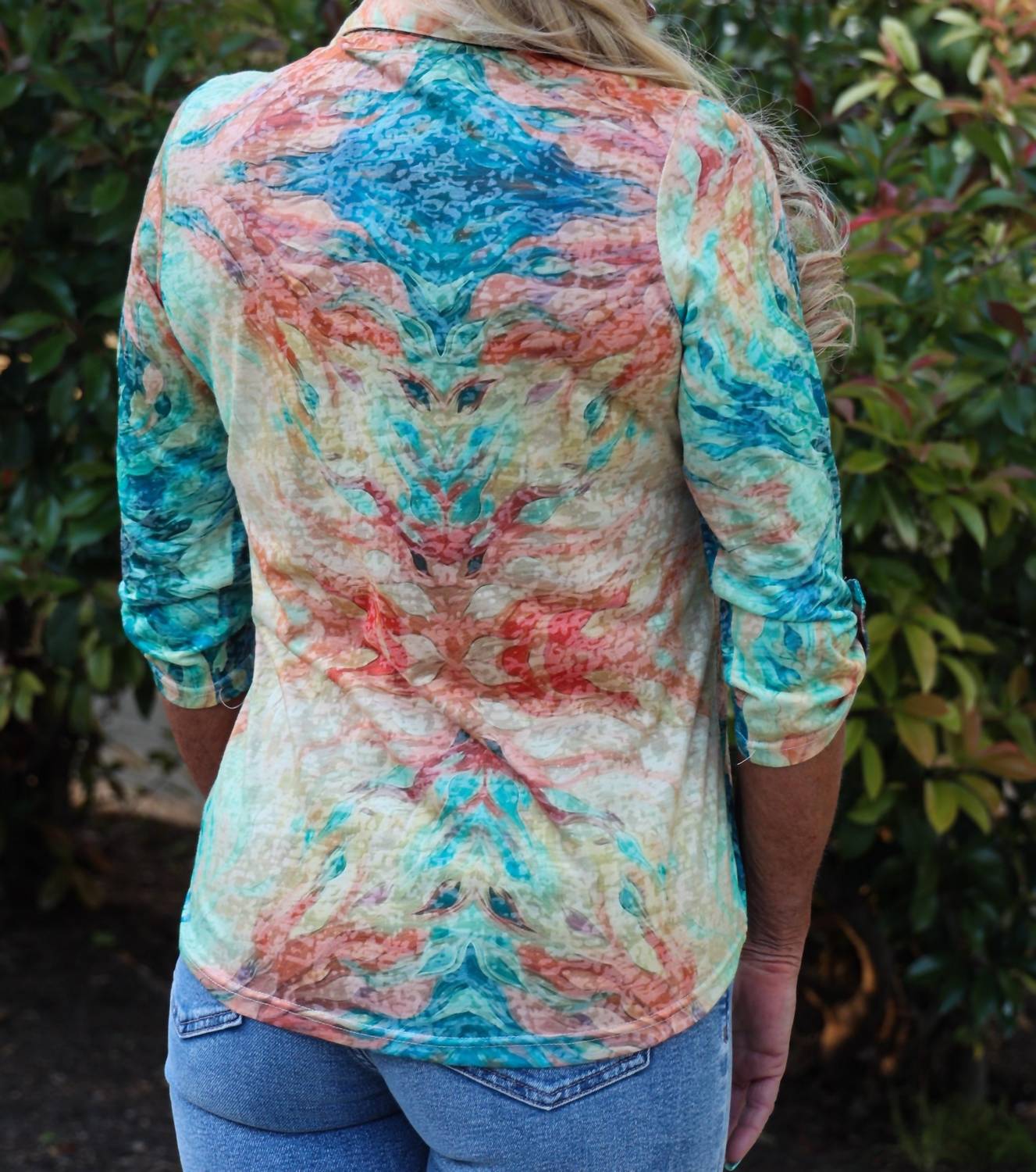 Nu-Look - Vibrant Tie Dye Button-down Shirt