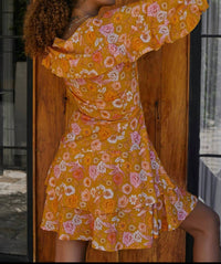 Bali Elf - Shayla Ruffle Wrap Mini Dress
