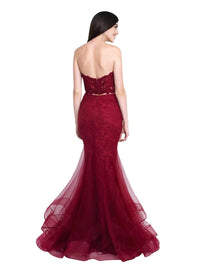 Blush Prom - Tulle Lace Mermaid Two Piece Gown
