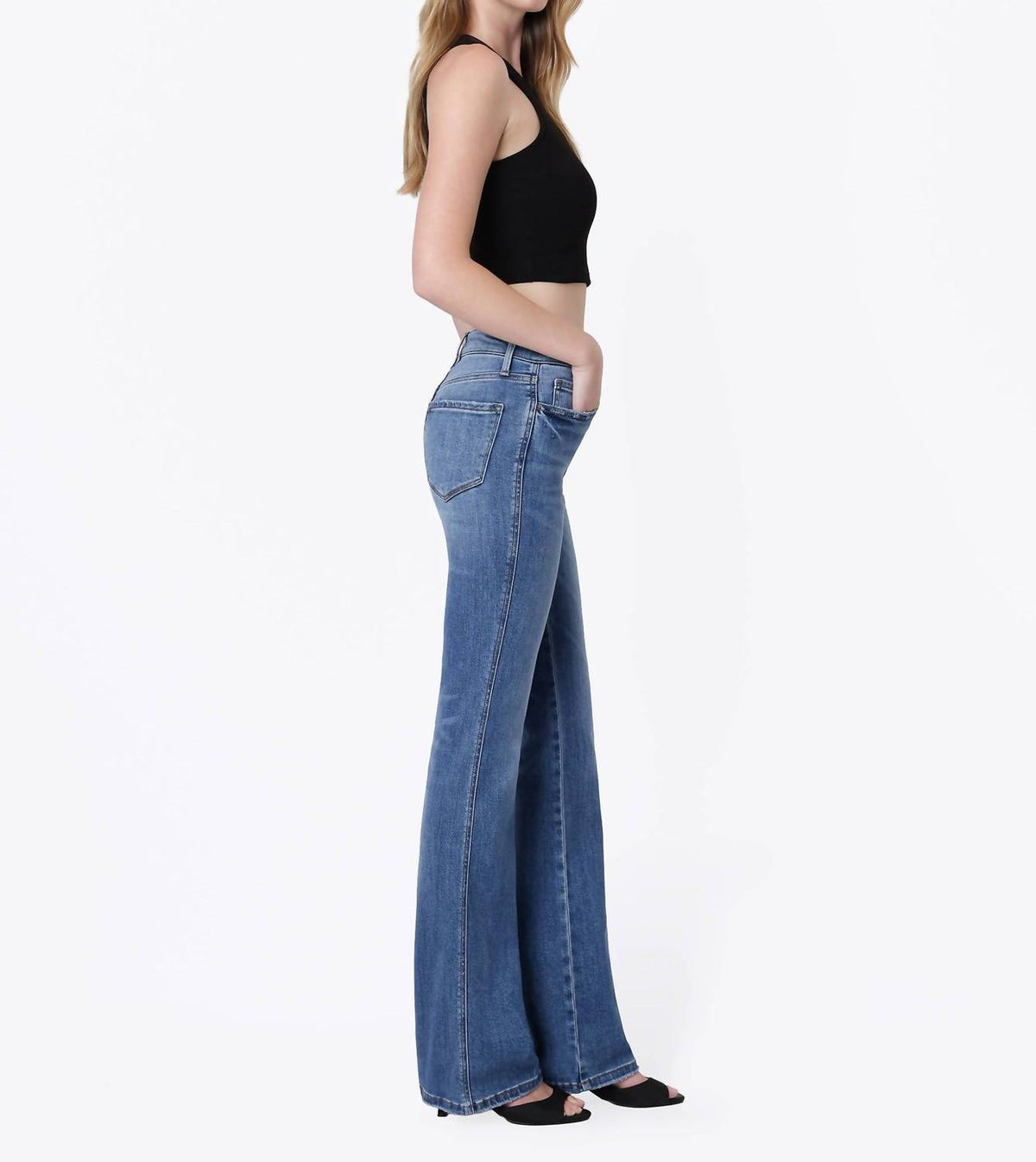 Flying Monkey - High Rise Full Length Bootcut Jeans