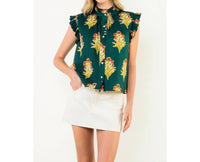 Thml - flutter sleeve floral blouse