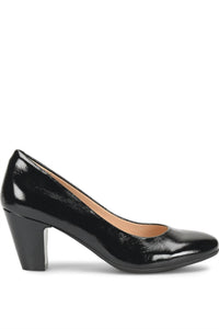 Sofft Women's Lana Mid-Height Heel in black patent - women's heels